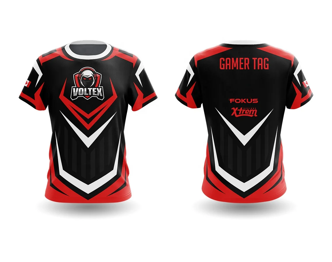 Vimost 2020 all over printed sublimation gaming shirt custom esports jersey.
