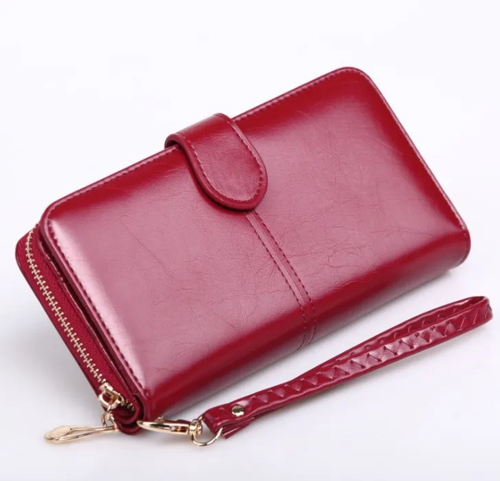 Ladies Simple Design Wallets Zipper Clutch Wallet Carteras De Mujer Wristlet Long Women Wallet