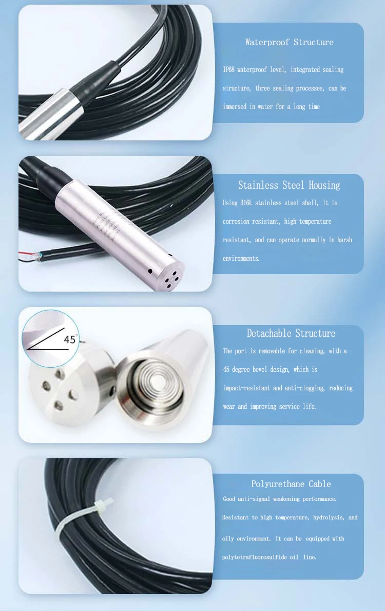 Water Level Measurement Instruments Level Probe Sensor For Water Tank