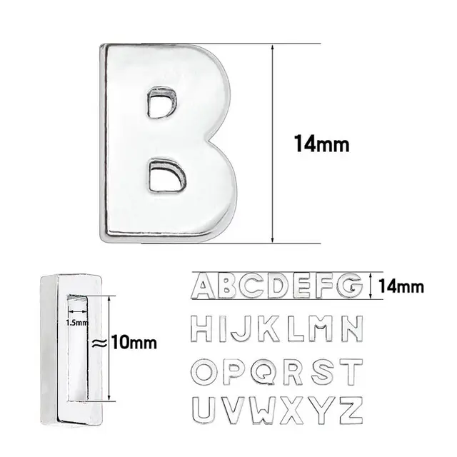 Amaz Bestselling 10mm A-Z Initial Alphabet DIY Wristband Pet Collar Keychain