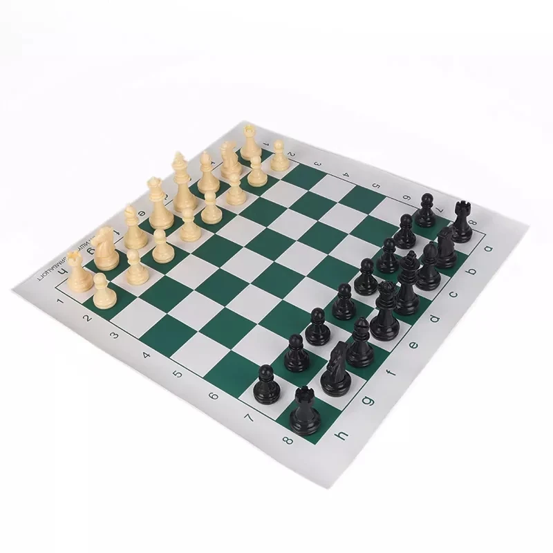 Portable Non-woven Fabric Tournament Folding Chess Board Mat Game Family LH 