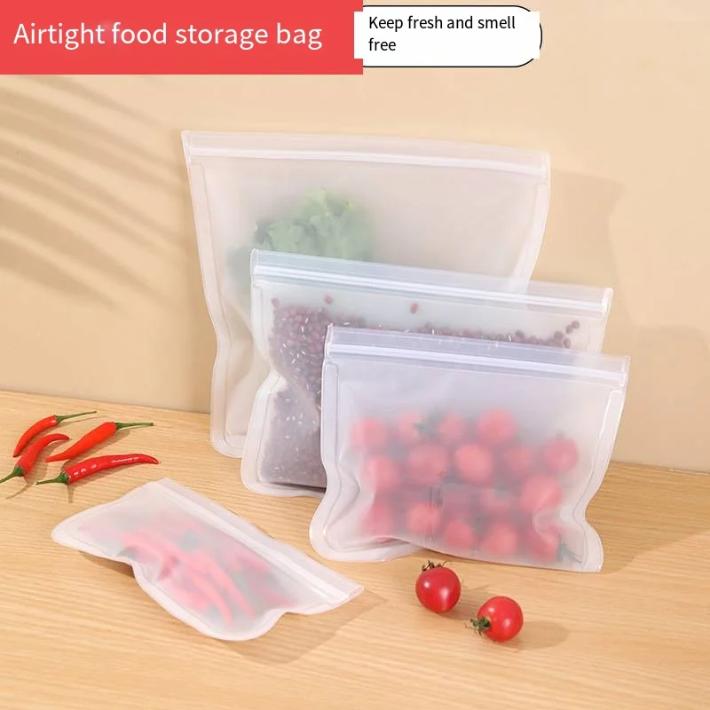 EVA Food storage bag Refrigerator food storage bag Fruit and vegetables food sealed bag can be reused