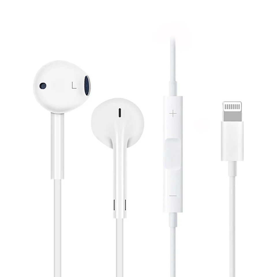Original quality Support IOS14 Call phone Music/Charging/Volume Earpods 8PIN Plug In-ear Earphones Headset For iPhone