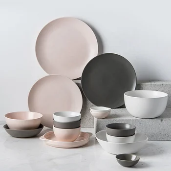 Ins Personality Dishes& Plates Set Luxury Crockery Tableware Creative Porcelain Tableware Ceramic Dinner Set Dinnerware Sets