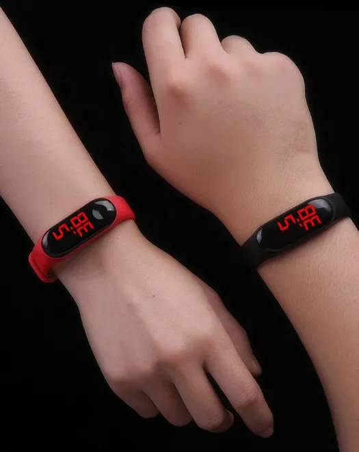 2026 Hot  LED Wrist Cheap Bracelet TPE Watches With Button