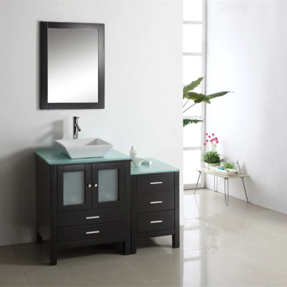 Commercial Single Sink Bathroom Vanity Units With Mirror And Side Cabinet Buy Commercial Single Sink Bathroom Vanity Units
