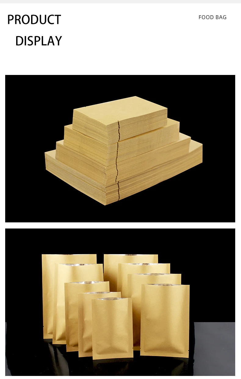 Compressed Paper Packing Wholesale Food Packaging Aluminized Kraft Paper Pouch Compressed Heat ...