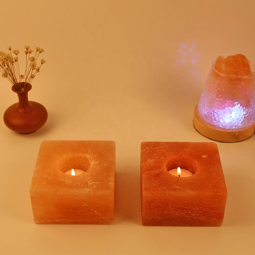 Himalayan Salt Candle Holder Festival Gift Home Decoration Crystal Salt