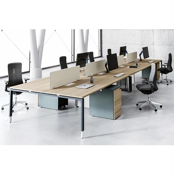 Lysun staff work table 4 person employee workstation office tables with cabinets