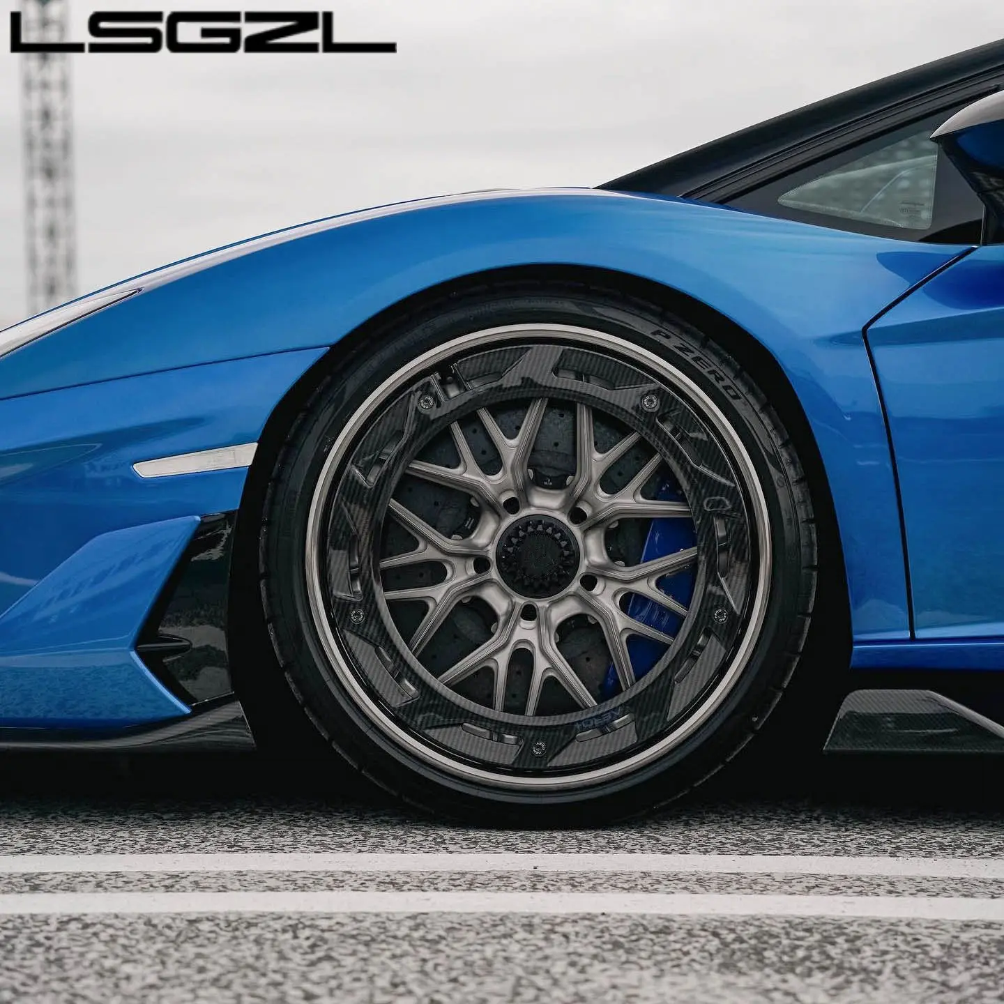 Concave Luxury Wheels Forged Alloy 5x114.3 5x127 Rims Carbon Fiber 35MM For Lamborghini Aventador