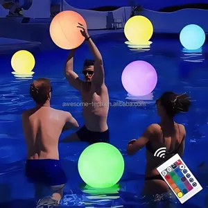 Pool Floating Led Orb Lights RGB Remote Controlled Color Changing Christmas Decoration Party