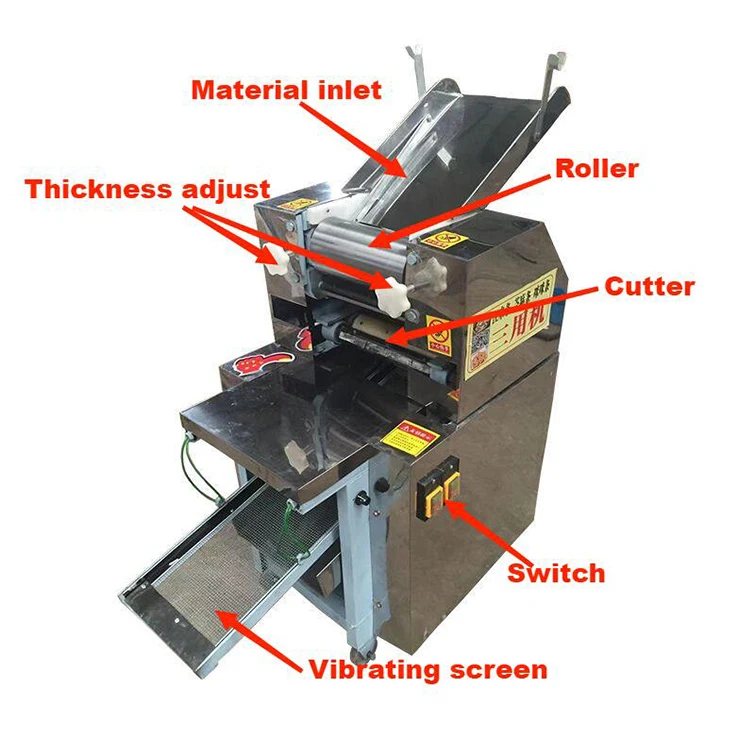 Automatic Chinchin Strips Cutting Processing Machinery Chinese Rice Strips Dough Cutter Chin Chin Making Machine