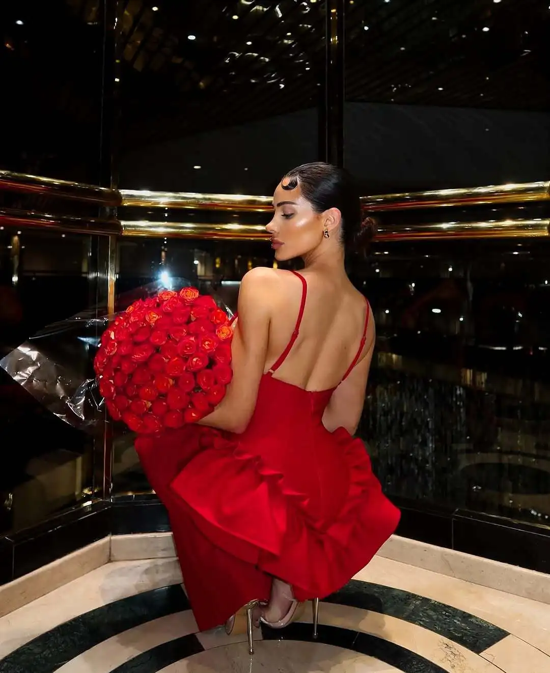 red backless bandage dress Backless Bandage Dress main image 0