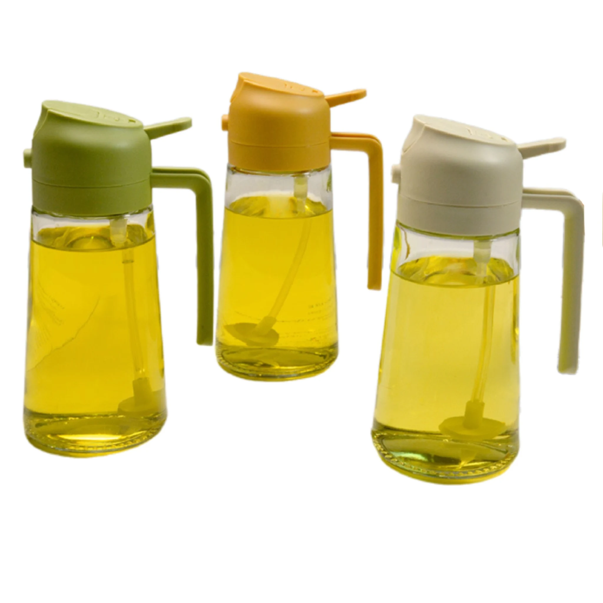 2 in 1 Oil Mister Cooking Glass Spray Oil Bottle Control Container Vinegar Dispenser Food Olive Oil Sprayer for Kitchen Cooking