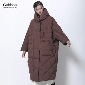Canada in Stock Plus Free Size Women Fashion Long 90% Duck 10% Feather Down Jacket for Ladies