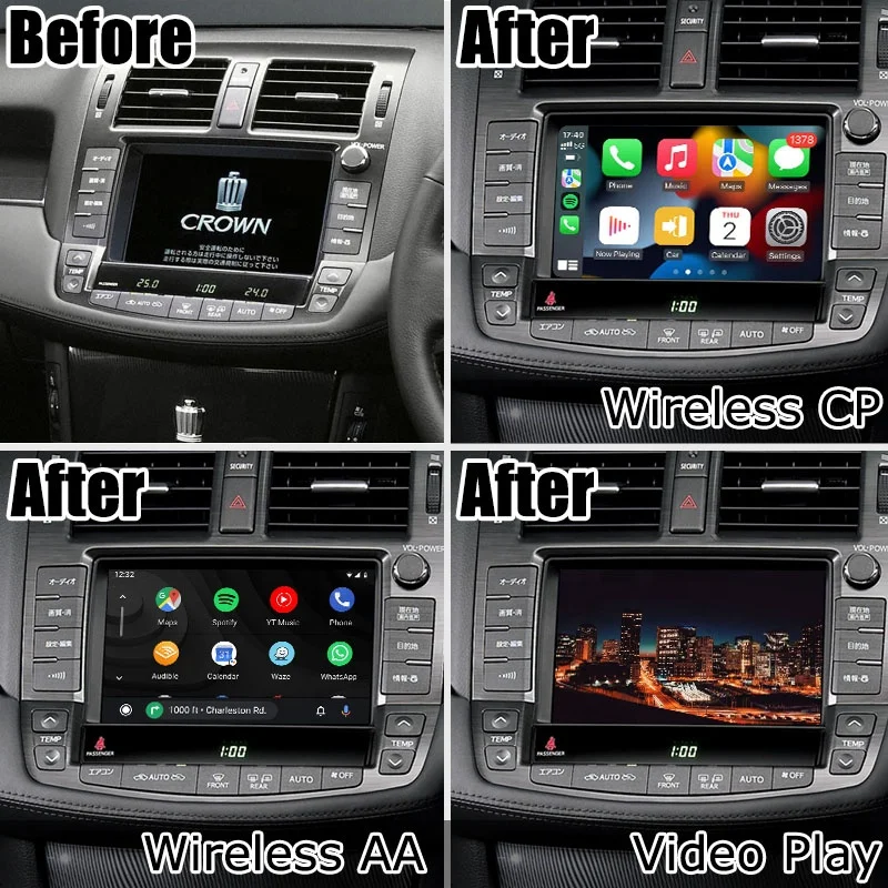 LSAILT ワイヤレス Carplay Android Auto インターフェースボックス