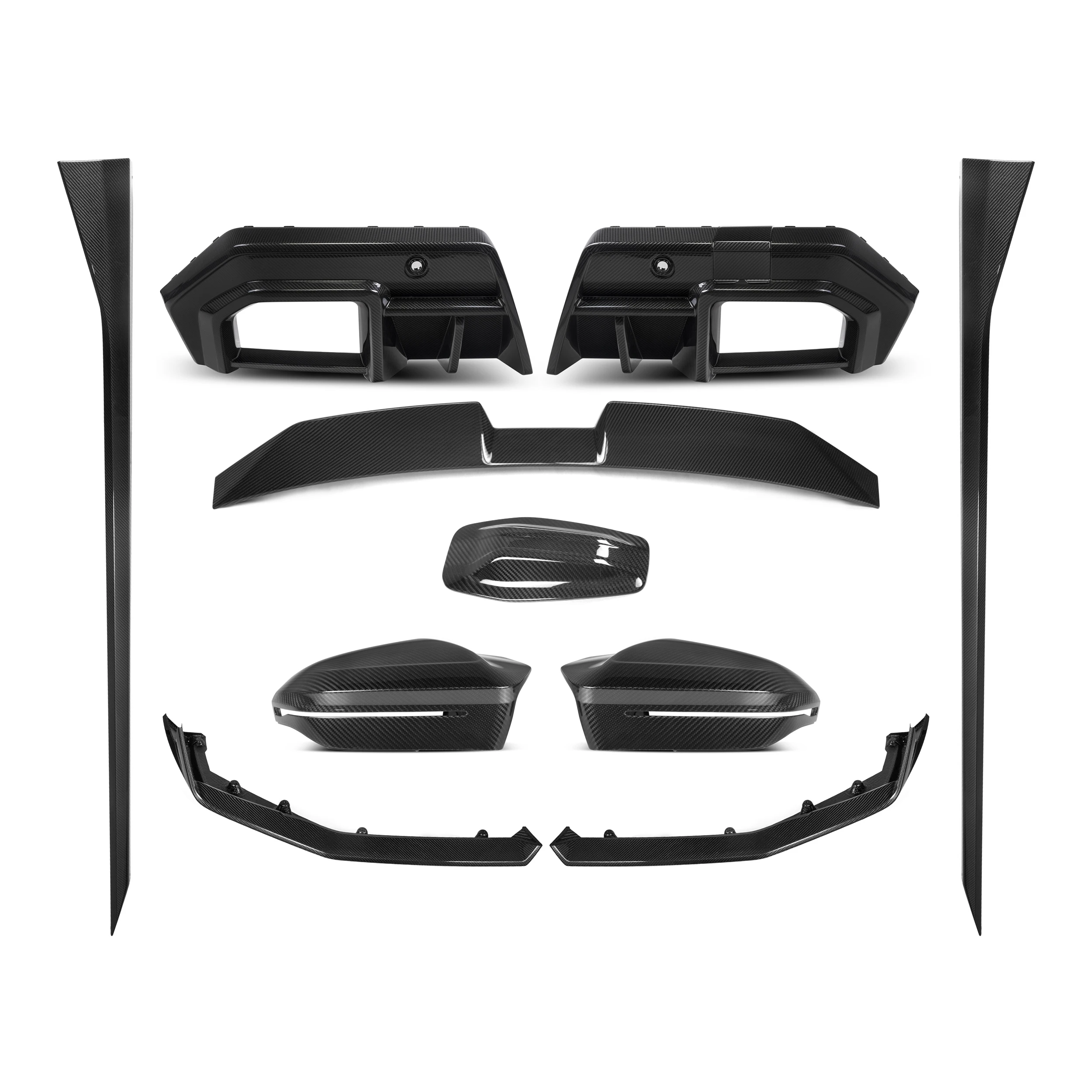 Rear Bumper Side Skirts Front Lip Canards Splitters Diffuser For BMW M5 G90 G99 2025-In Dry Carbon