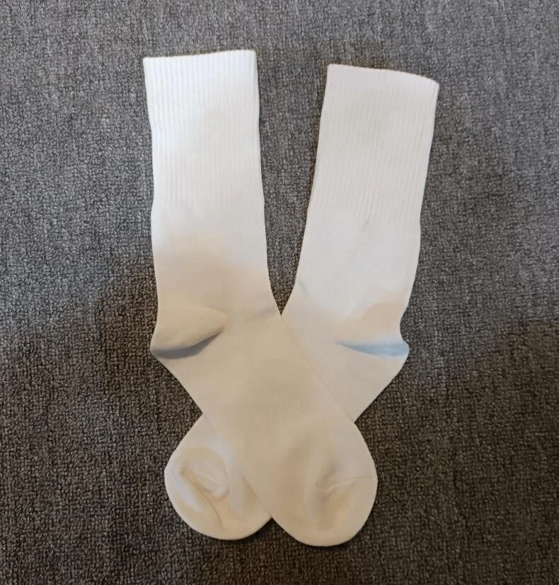 B85 Free Design Jacquard Socks Customized Unisex White Black Sports Crew for Running Basketball Cycling details