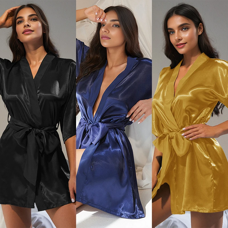 Summer Latest Lace Satin Light Lace Drawstring One Piece Womens House