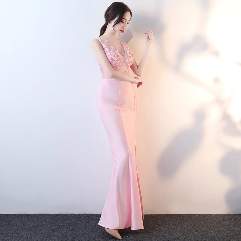 green emerald velvet dress A-line Tea-length Pink Lace Homecoming Dress,Cute Graduation Dresses,S –  kateprom main image 0