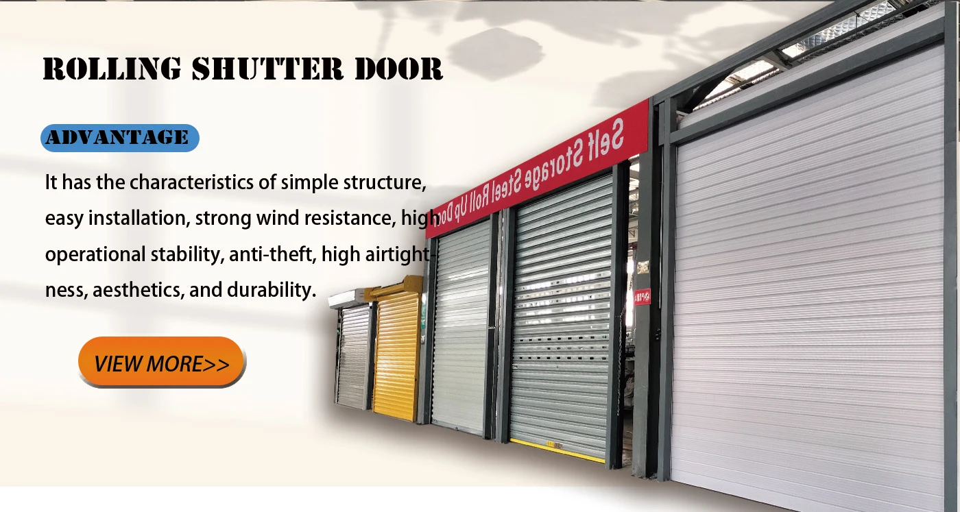 Modern white steel windproof anti-theft warehouse door Rolling shutter door factory