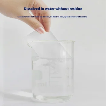 Ultra-Concentrated Eco-Friendly Laundry Tablets Long-Lasting Fragrance Deep Decontamination Solid Bubble Paper for Bulk Clothes