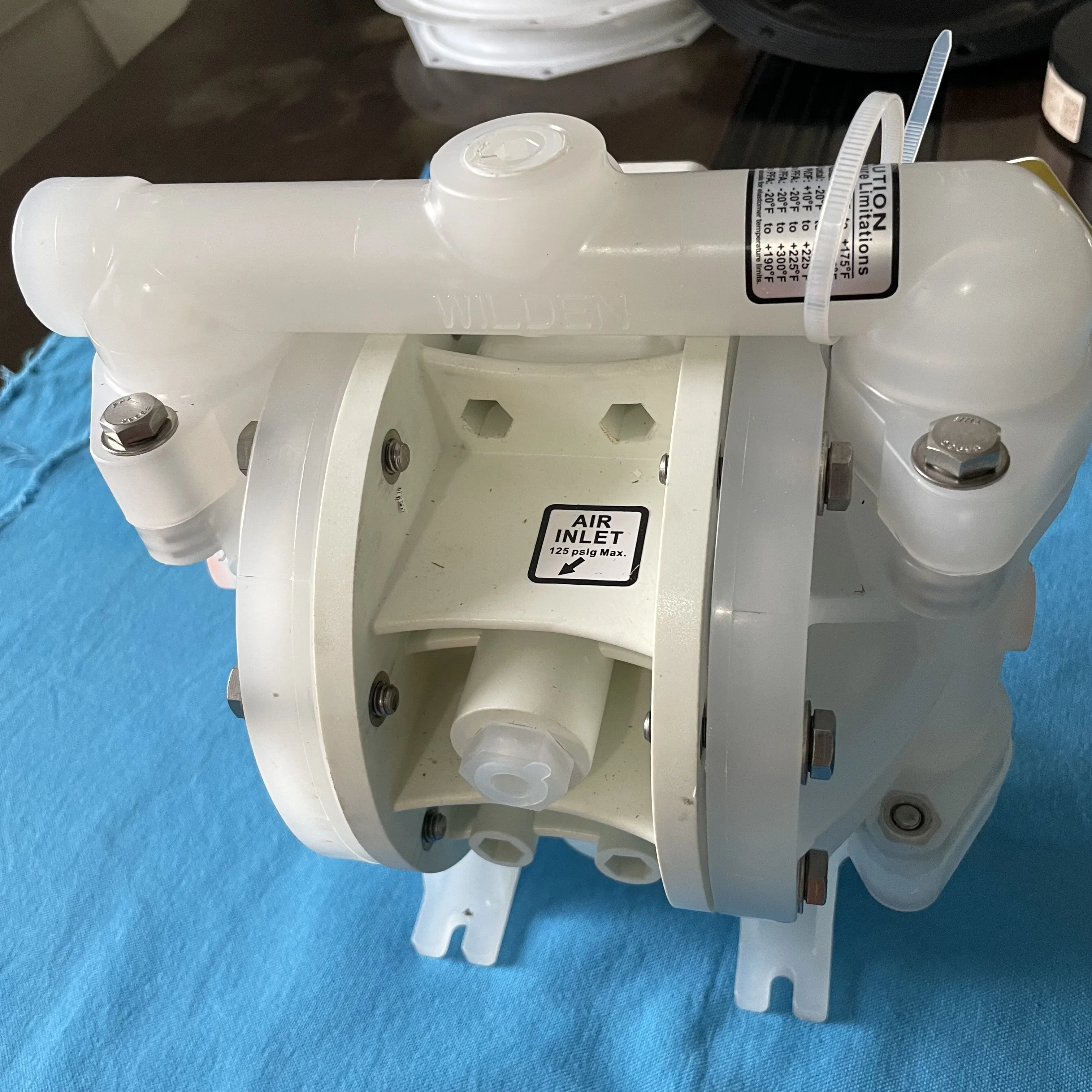 Wilden P100 Bolted Plastic Air Operated Double AODD Pneumatic Pump with PTFE Diaphragm P100/PPPPP/TNU/TF/PTV/0014 0.5 Inch OEM manufacture