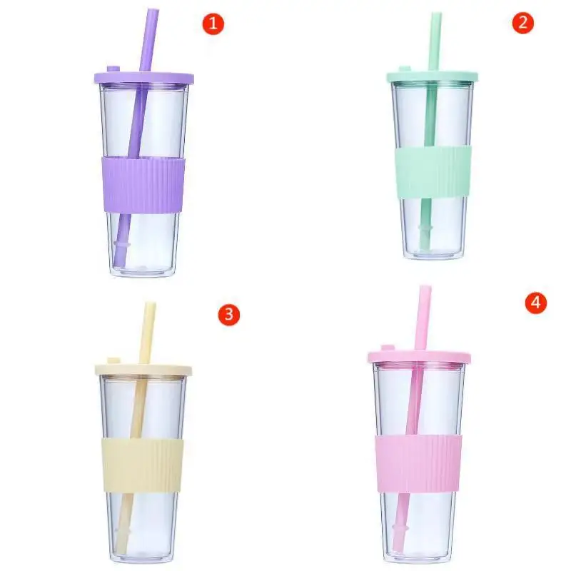 Double Wall Clear Acrylic Plastic Cup Hot Sales 700ml Plastic Cups With ...