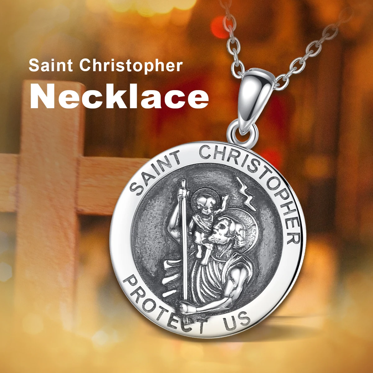 925 Sterling Silver Religious Engraved 