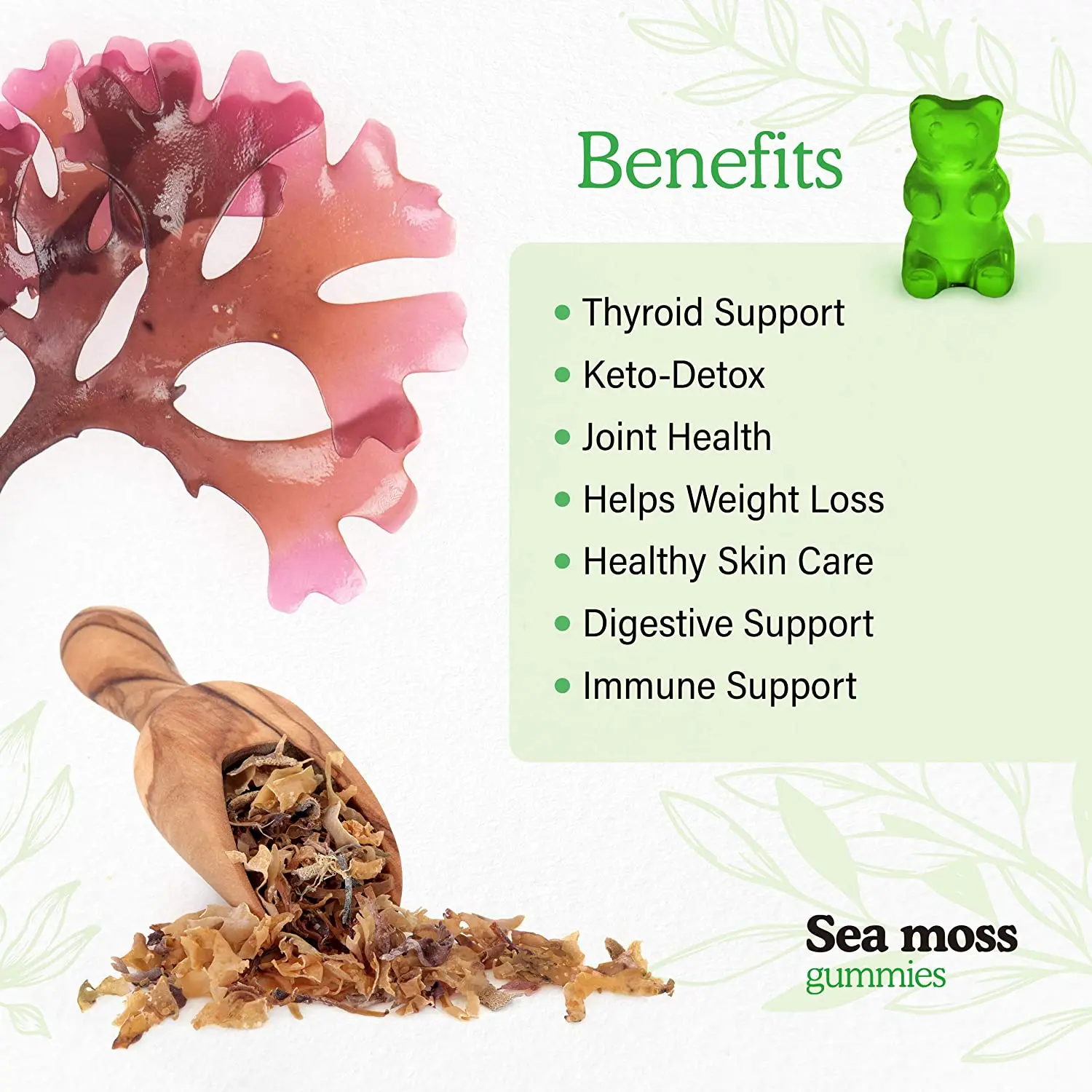 Фирменная натуральная многофункциональная 1600 мг ирландский морской мох, диетические добавки