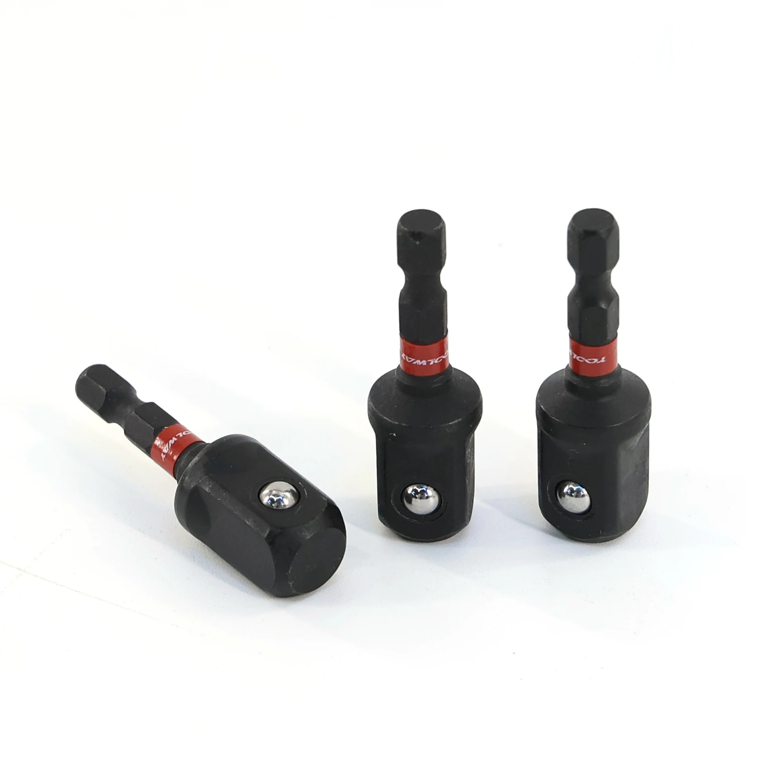 Toolway 3pcs 1/2" 3/8" And 1/4" Impact Socket Adapter Set Hex Shank