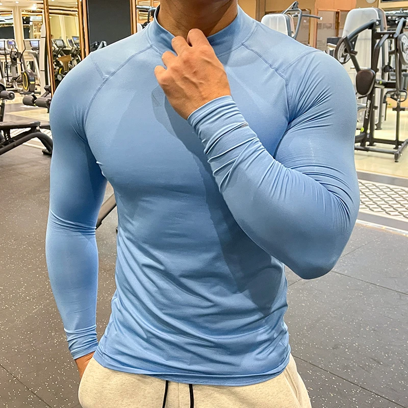 Fast Delivery Compression Tracksuit Gym Training Plain T Shirt Fashion Gym Wear for Men Fitness