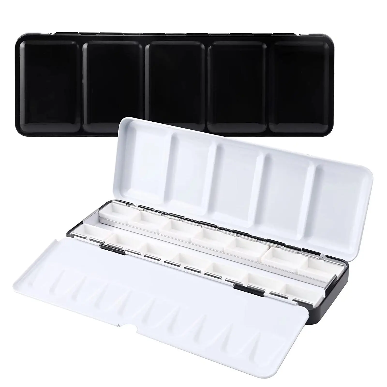 24/48xempty металлическая жестяная коробка палитра акварель путешествия Палитр Для половина всего сковорода