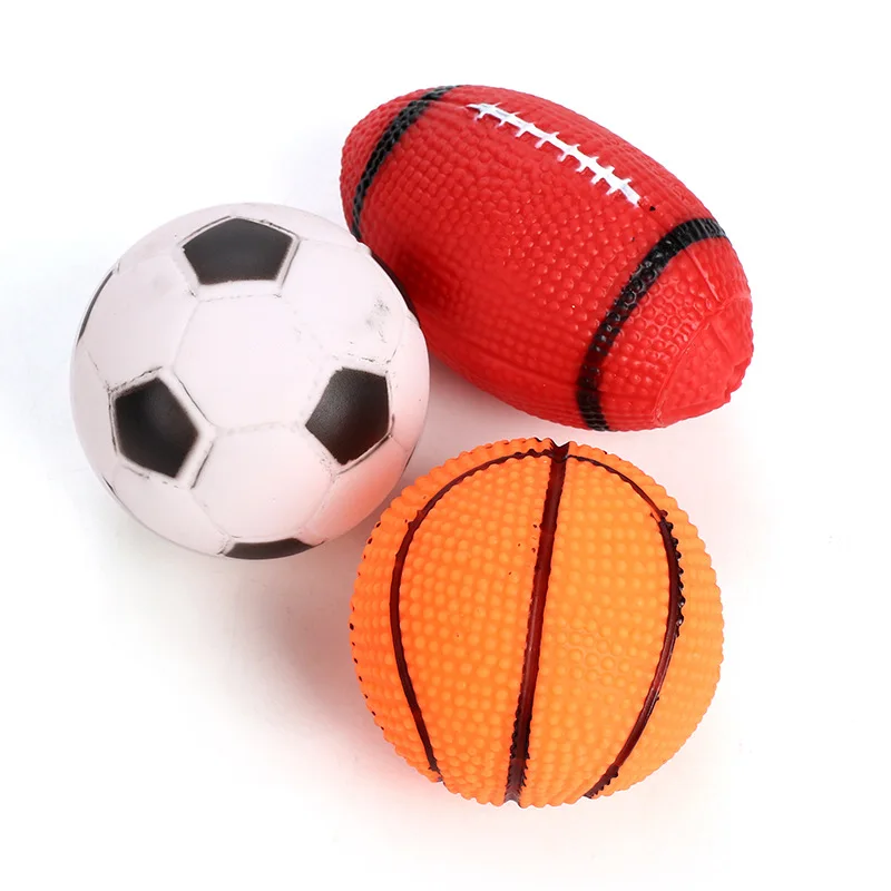 Bite-Resistant Pet Squeak and Chew Toys Pet Interactive Movement Toys for Dog Training Football Toys