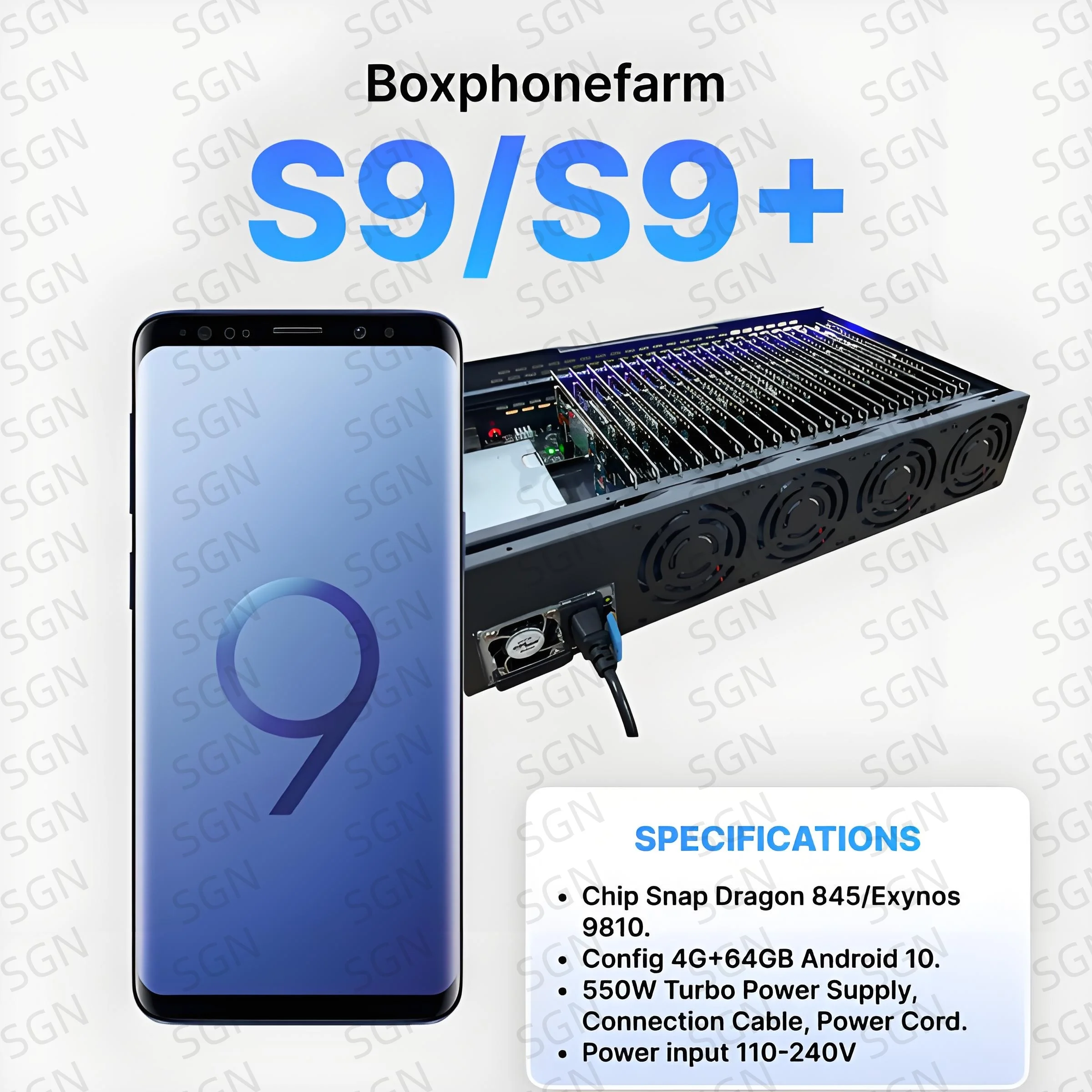 P30 Mobile Phone Farm Box for Samsung S20 S21 FE - OTG Hub System