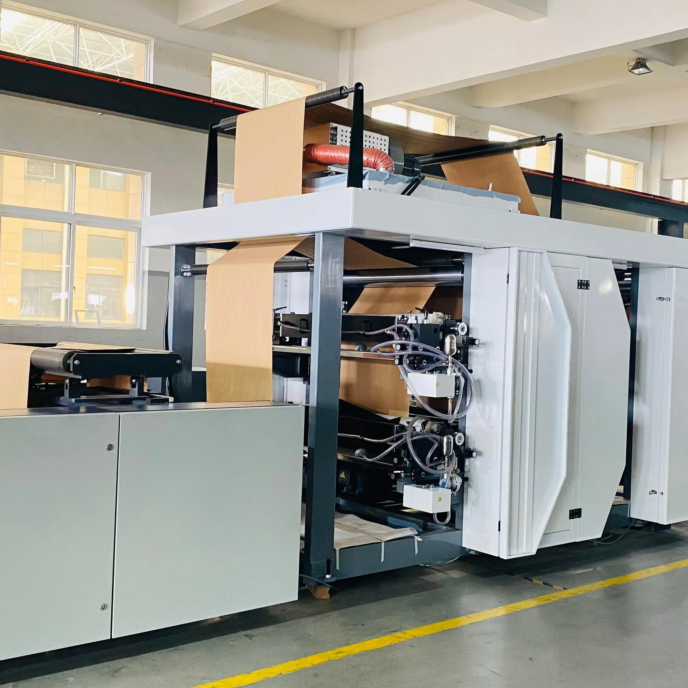 ROKIN BRAND Factory Price Automatic Roll Feeding Square Bottom Paper Bag Machine 200 Machine Making Paper Bag