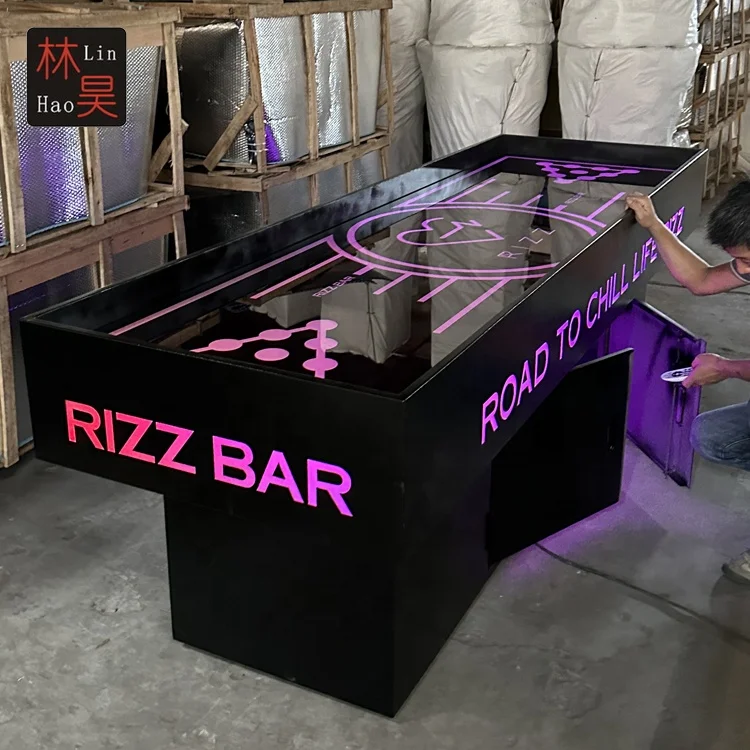 Latest Modern Design Drinking Game Lighted up Beer Pong Table for Sport Restaurant Bar Lounge Club