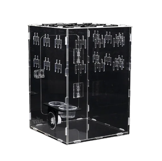 Clear Acrylic Climbing Pet Plexiglass Feeding Box Rectangle House