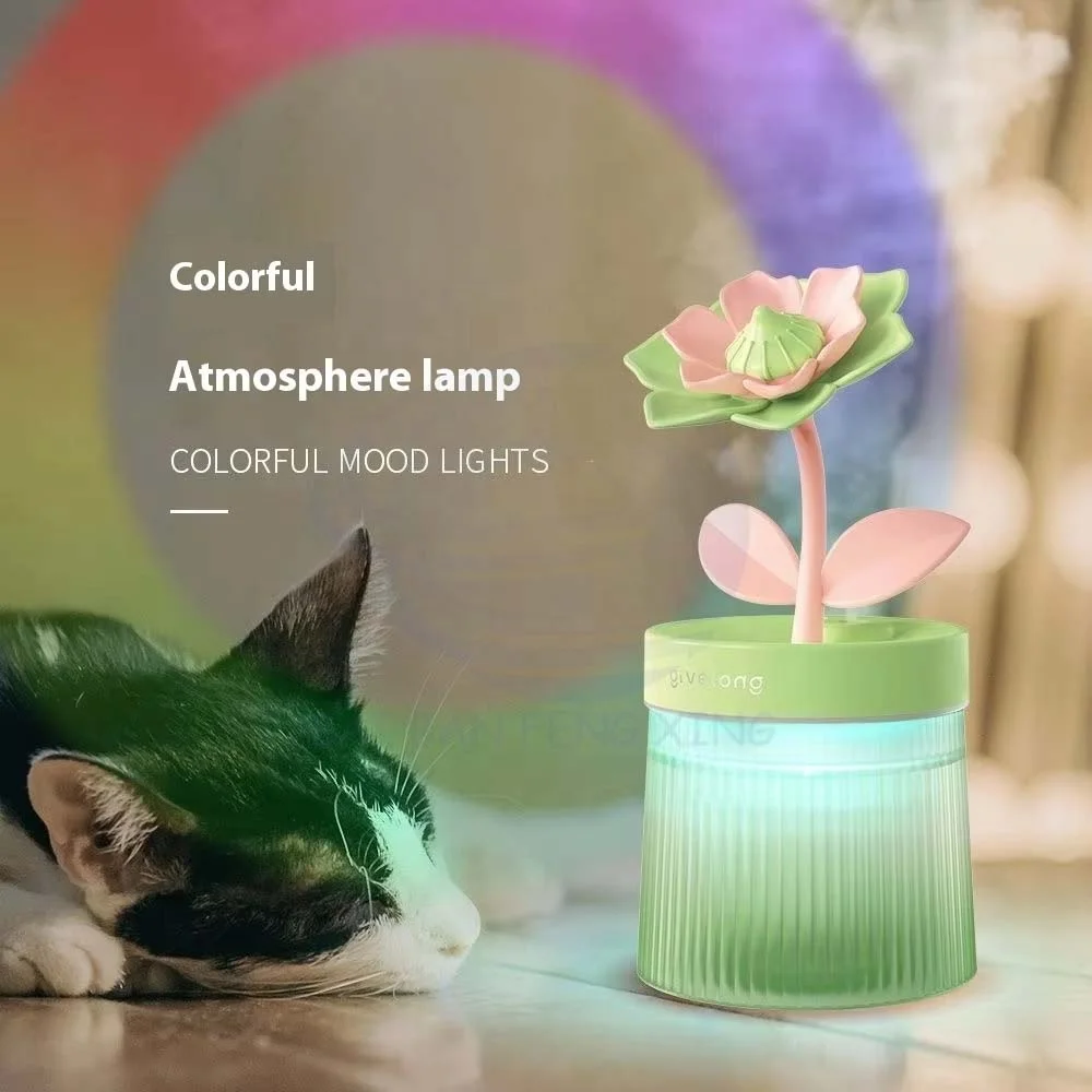 Flowers air Humidifier Small Spray Hydration Home Bedroom Desktop Portable Car USB Aromatherapy Machine 5