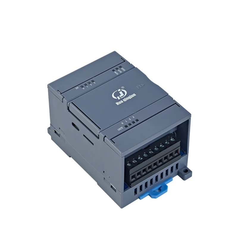 Huaqingjun 4DI 4DO Relay Output PLC 232 Ladder Diagram Modbus RTU GX Wroks2 Software Programmable Logic Controller for Valves