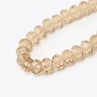 Beads 6x8mm Glass Beads Champagne Faceted Rondelle Beads For DIY Jewelry Making