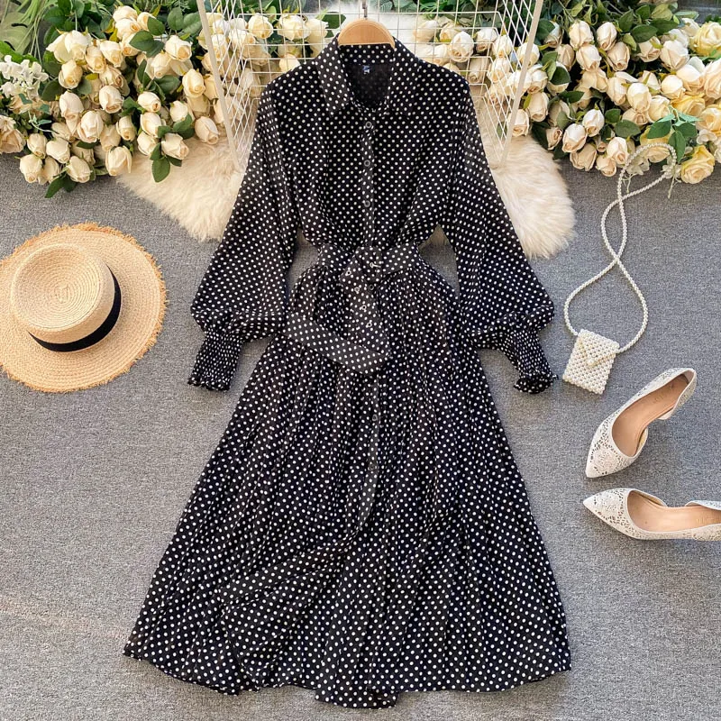 Shop Our 2023 Women's Long Sleeve French Turn Down Collar Dress Shop Our 2023 Women's Long Sleeve French Turn Down Collar Dress