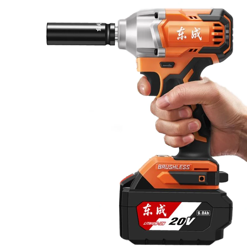 Дунчэн 20V 6.0Ah безщеточный большим вращающим моментом 280N. М Электрический ударный гайковерт одна