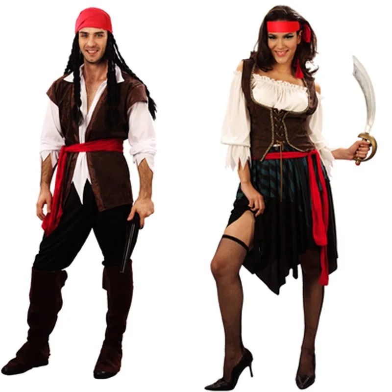 Disfraces De Pirata Para Hombre Y Mujer,Disfraz De Halloween,Capitán Jack  Sparrow,Disfraz De Pirata Del Caribe - Buy Pirata Disfraces,Pirata Trajes  Para Mujeres,Sparrow Traje Product on 