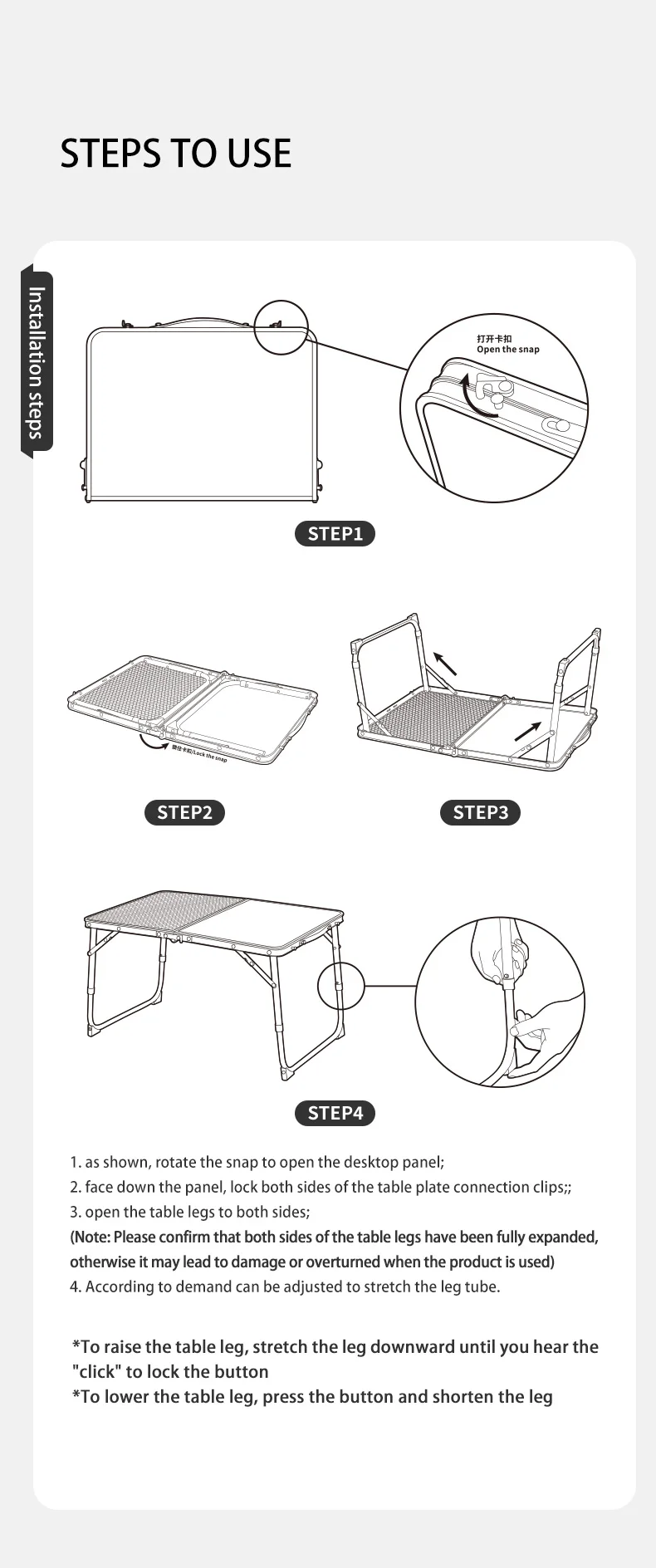 Naturehike MDF Folding Table - Portable Outdoor Camping Gear