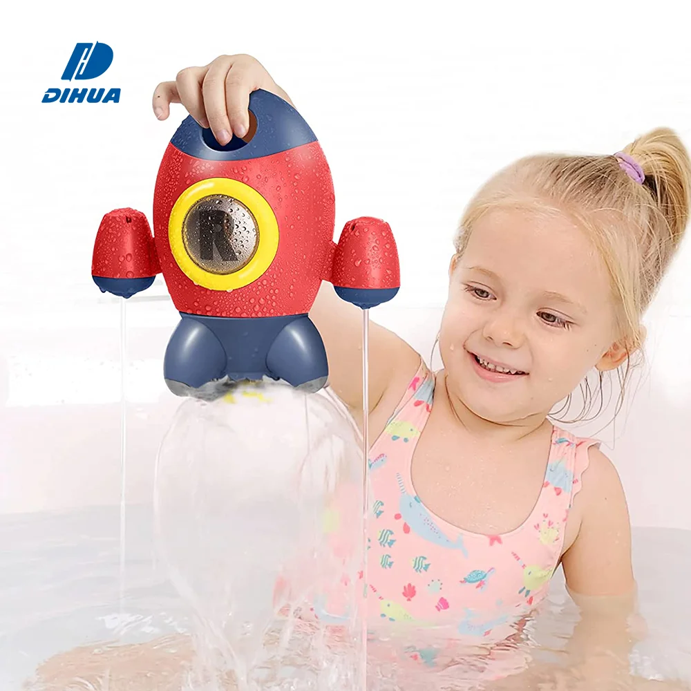 Arroseur Fusée Pour Enfants – Jeu D’eau Jardin été – Tourne Et S’élève Avec Pression – Jouet Piscine Extérieur