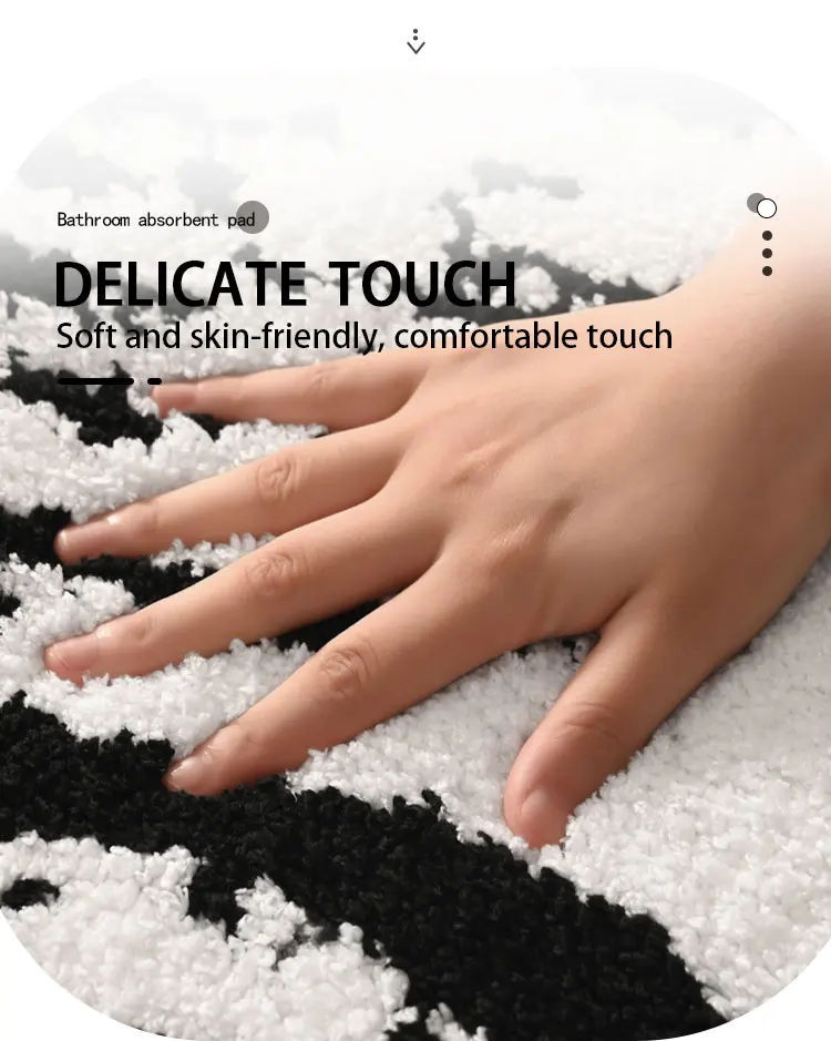  Hot Sale Soft Shower Bath Mat Washable Microfiber Non Slip Shaggy Bathroom Bath Mat manufacture