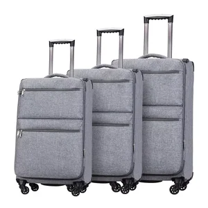 Hot Sale Simple Business Nylon Portable Zipper Suitcase 360 Silent Wheel Trolley Luggage Cases