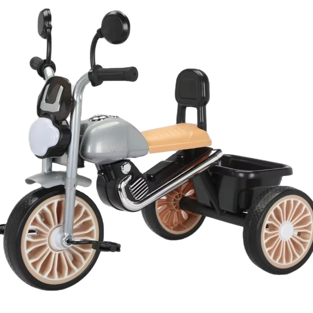 Unisex Foldable Pedal Ride-on 3-Wheel Kids Tricycle Toy Factory Wholesale for Children 2-6 Years Hot-Selling