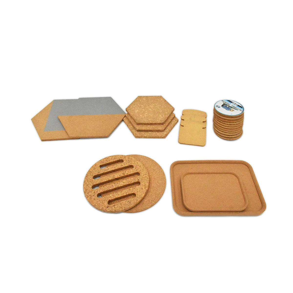Natural Rounded Corners Cork Coasters Reusable Coasters For Sheatresistant Cold Drink Coaster